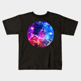 Galaxy Cosmos Space Astro Art Astrophotography Universe Stars Nebula Colorful Art Poster Kids T-Shirt